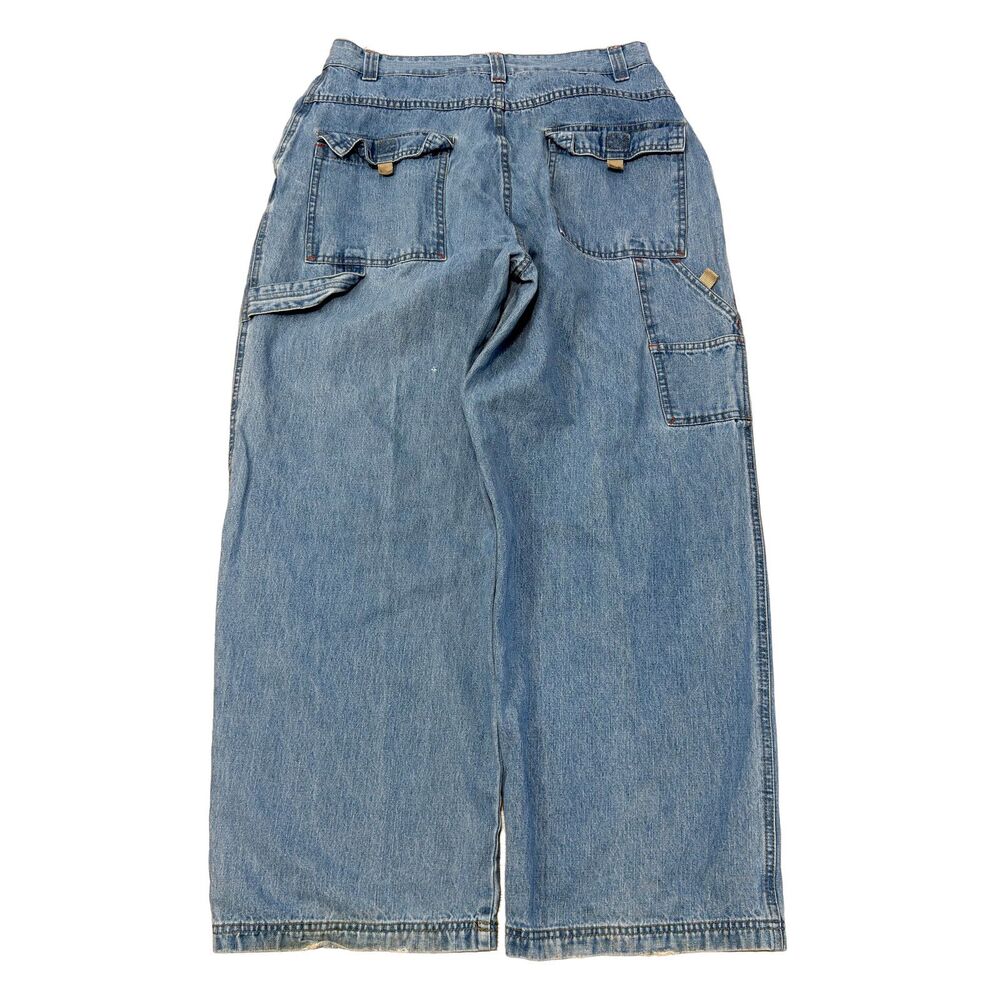 Vintage Machine Men's Baggy Jeans Size 36(34x29) Wide Leg Skater Denim Y2K Blue